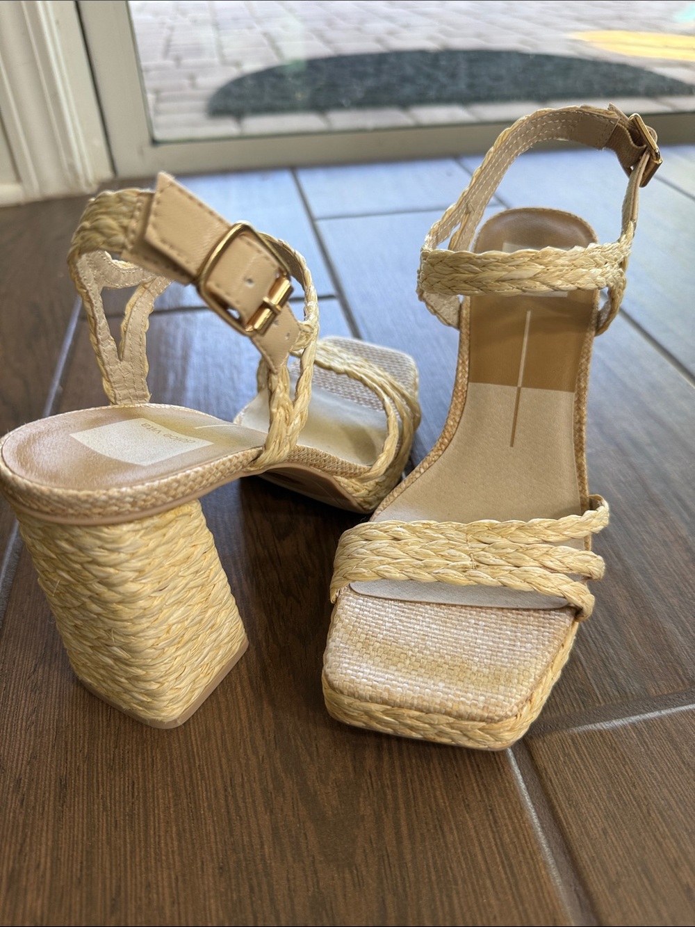 Dolce Vita Natural Braided Wedge Sandals